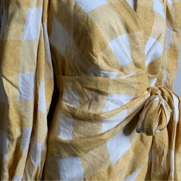 Acler Sutherland Checkered Wrap Mini Dress - Picture 12 of 16